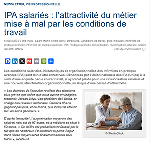 IPA salariés : l’attractivité du métier mise à mal par les conditions de travail